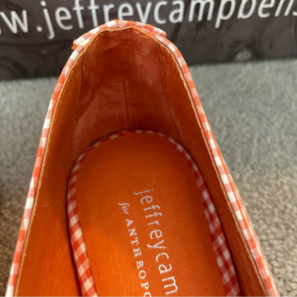 Anthropologie Jeffrey Campbell square-toe Mary Jane flats in orange - Picture 4 of 16